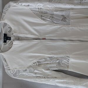 BCX Women's Cream Lace Jacket